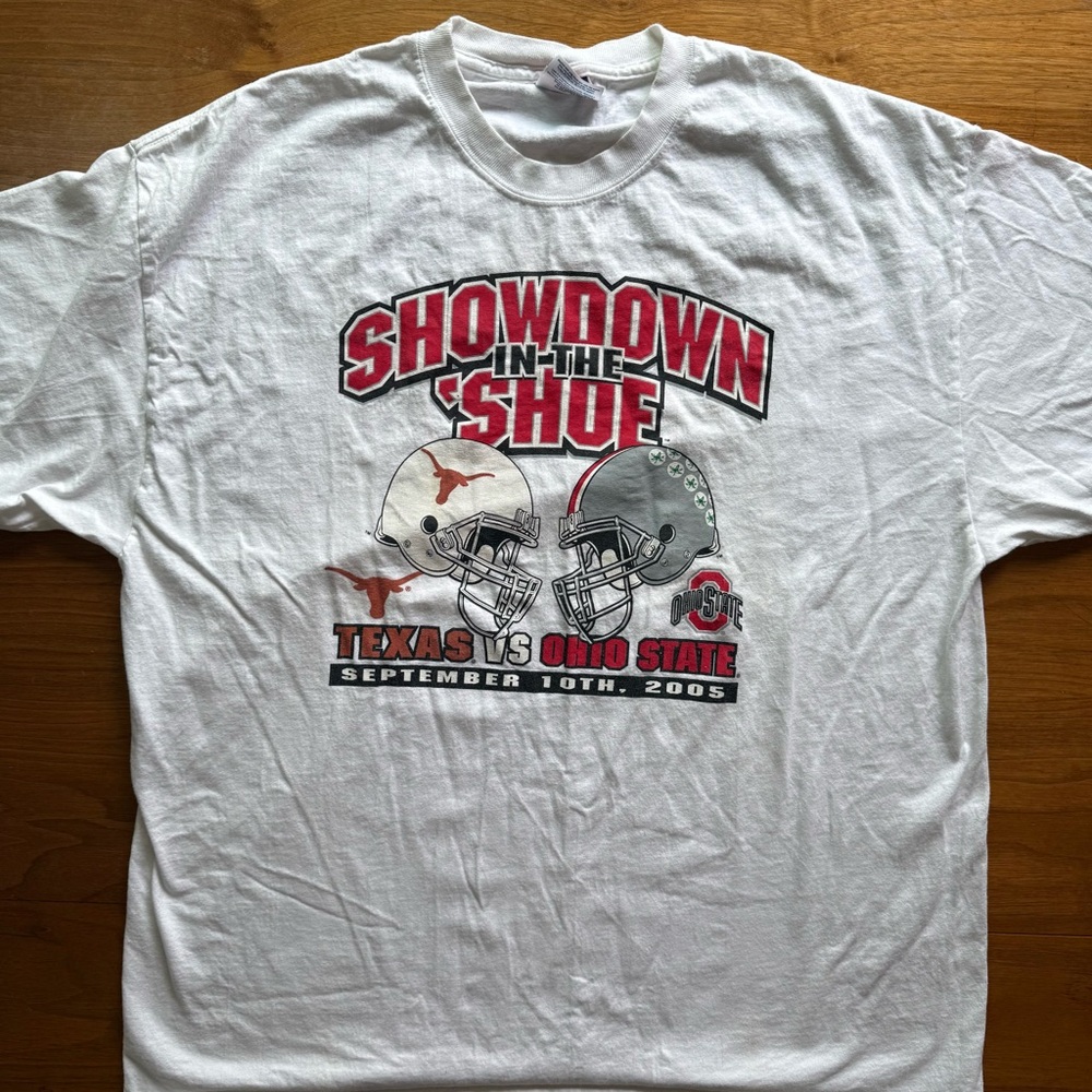 Vintage 2005 White Texas x Ohio Football Championship